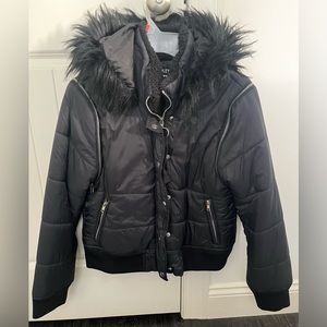 Winter Fur Coat/Fur Vest. Large. EUC